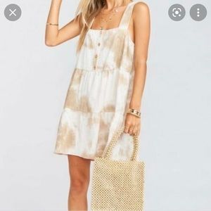 SMYM Marisa dress twisted tie dye tan